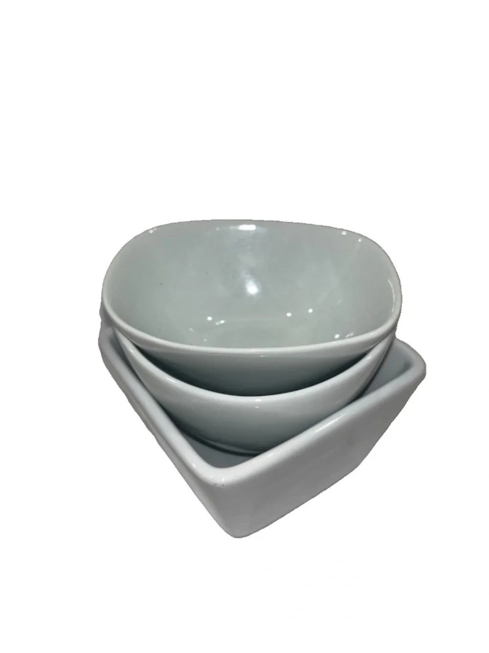 Set of 3 Pampered Chef Simple Additions Serving Bowls Ceramic Solid Vintage